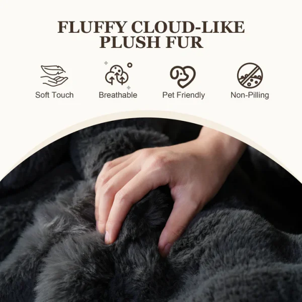 Boneless Couch Luxurious Fluffy Faux Fur Bean Bag Couch