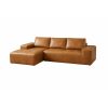 Boneless Couch 114" Cloud Sectional Sofa - L-Shaped Faux Leather Modular Couch with Deep Seat Chaise