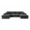 Boneless Couch U-Shaped Modular Sectional Sofa with Chaise, Plush Corduroy Fabric, No Assembly