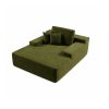 Boneless Couch Plush Velvet Chaise Lounge Sofa Bed - Oversized Sleeper Couch for Living Room