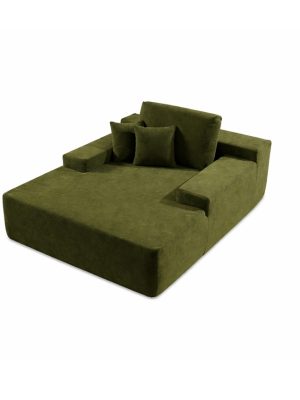 Boneless Couch Plush Velvet Chaise Lounge Sofa Bed - Oversized Sleeper Couch for Living Room