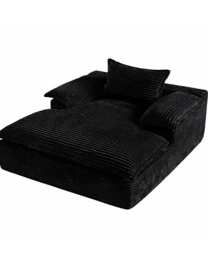 67" Boneless Lounge Chaise with Cloud Plush Sofa Bed, No Assembly Required