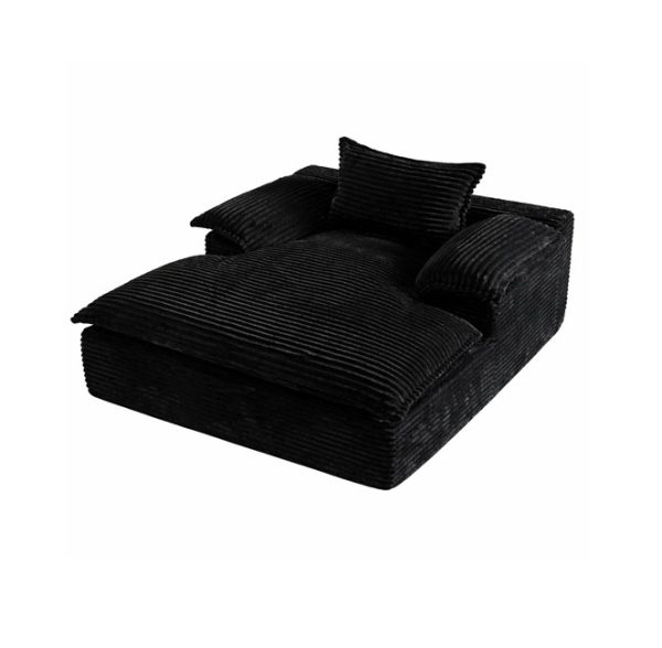 67" Boneless Lounge Chaise with Cloud Plush Sofa Bed, No Assembly Required