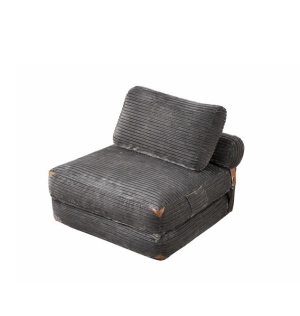 Bean Bag Bed Folding Sofa Bed – Convertible Sleeper Chair with Pillow & Back Support