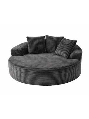 Boneless Couch 59" O-Shape Modular Couch, Plush Corduroy Fabric, No Assembly Required