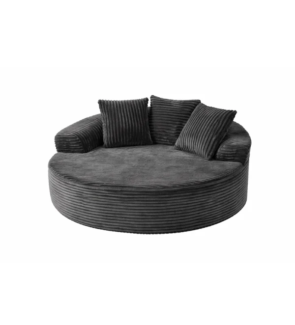 Boneless Couch 59" O-Shape Modular Couch, Plush Corduroy Fabric, No Assembly Required