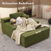 Boneless Couch Plush Velvet Chaise Lounge Sofa Bed - Oversized Sleeper Couch for Living Room