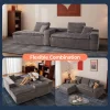105" Modular L-Shape Sectional Sofa with Chaise, Deep Seat Cloud Couch