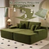 81.2" Upholstered Sleeper Sofa with Pillow, No Assembly Required