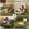 81.2" Upholstered Sleeper Sofa with Pillow, No Assembly Required