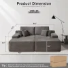 81.2" Cloud Plush Oversized Sectional with Double Chaise – Sofa Bed Comfort, No Assembly Required