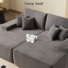 81.2" Cloud Plush Oversized Sectional with Double Chaise – Sofa Bed Comfort, No Assembly Required