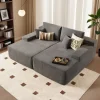 81.2" Cloud Plush Oversized Sectional with Double Chaise – Sofa Bed Comfort, No Assembly Required