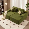 81.2" Upholstered Sleeper Sofa with Pillow, No Assembly Required