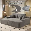 81.2" Cloud Plush Oversized Sectional with Double Chaise – Sofa Bed Comfort, No Assembly Required