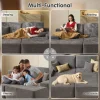 81.2" Cloud Plush Oversized Sectional with Double Chaise – Sofa Bed Comfort, No Assembly Required