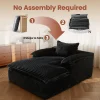 67" Boneless Lounge Chaise with Cloud Plush Sofa Bed, No Assembly Required