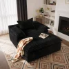67" Boneless Lounge Chaise with Cloud Plush Sofa Bed, No Assembly Required