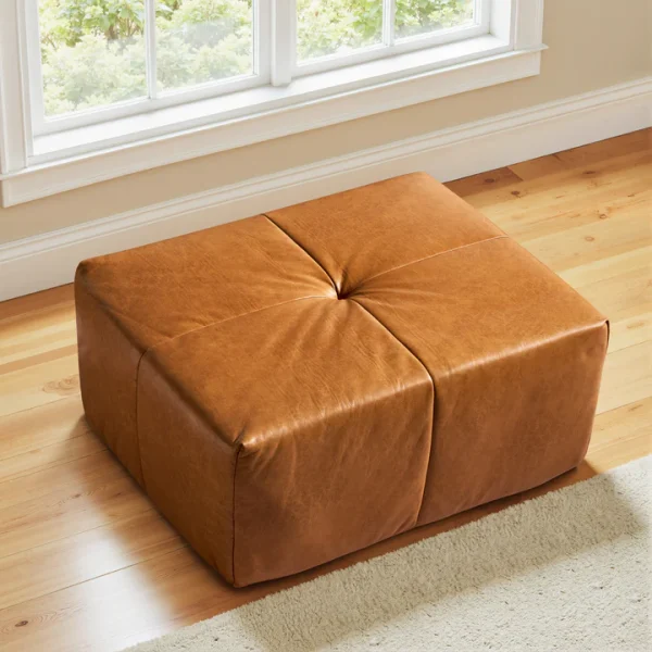 Boneless Couch 114-inch L-Shaped Sectional Sofa Ottoman