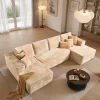 Boneless Couch U-Shaped Modular Sectional Sofa with Chaise, Plush Corduroy Fabric, No Assembly