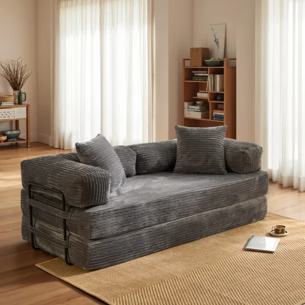 Boneless Couch 80" Convertible Modular Sofa Bed